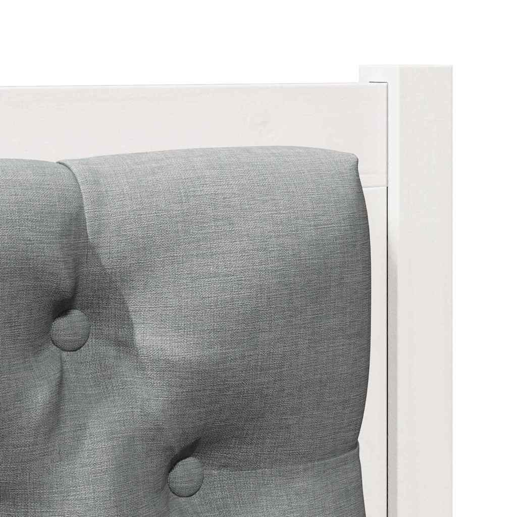 Testiera Bianco e grigio chiaro 90 cm Legno di pino massello