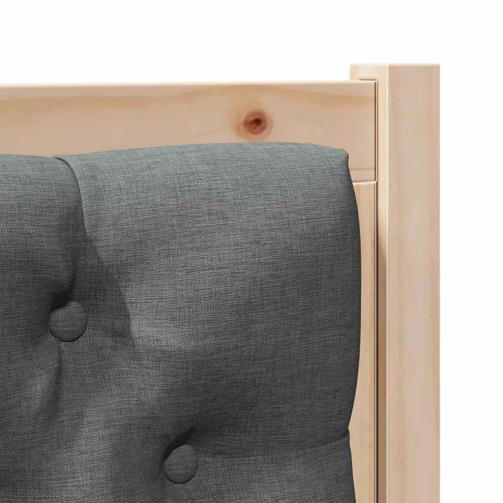 Testiera marrone e grigio scuro 75 cm Legno di pino massello