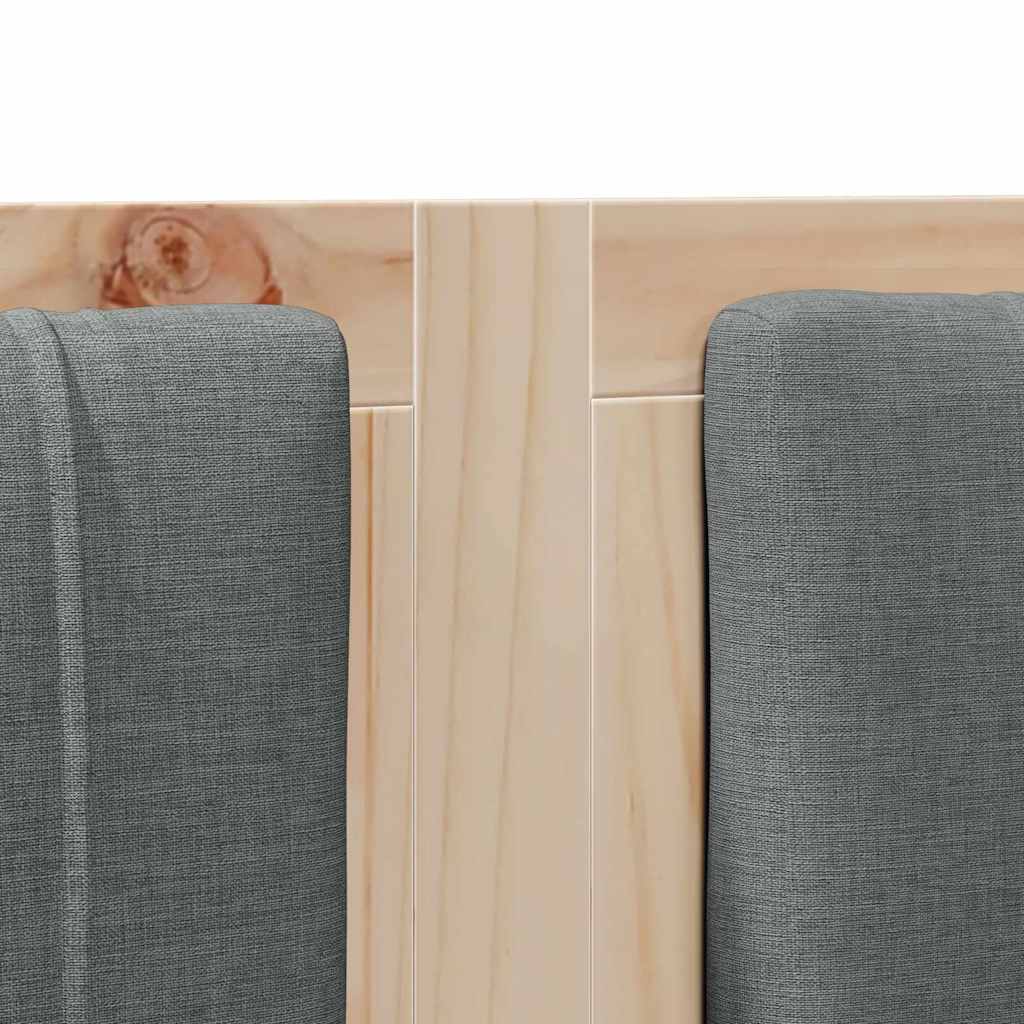 Testiera imbottita con testiera Marrone 200 cm Pino massello