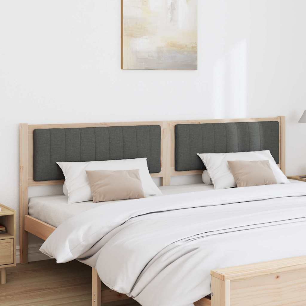 Testiera imbottita con testiera Marrone 200 cm Pino massello