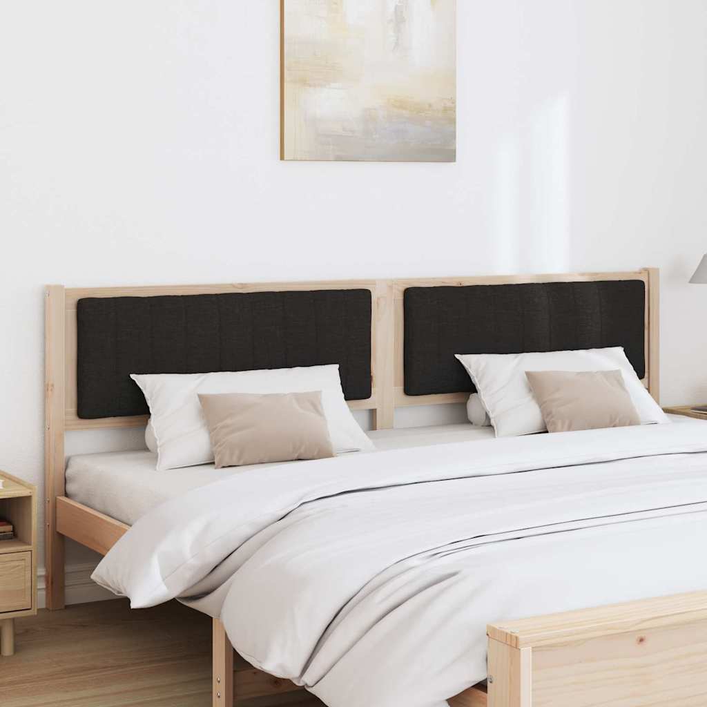 Testiera imbottita con testiera Marrone 200 cm Pino massello