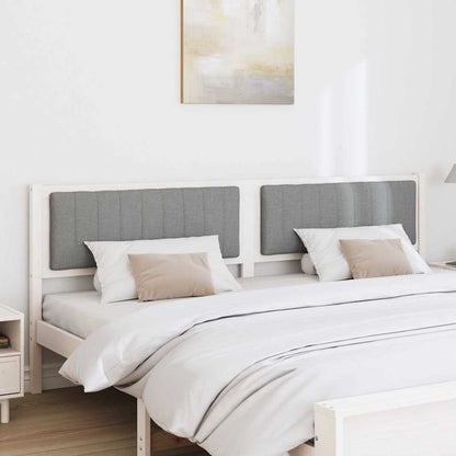 Testiera imbottita con testiera Bianco 200 cm Pino massello