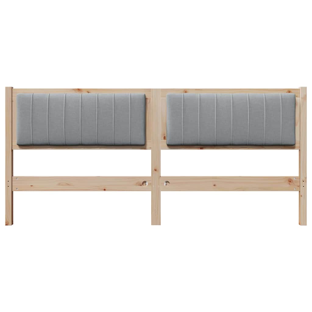 Testiera imbottita con testiera Marrone 180 cm Pino massello