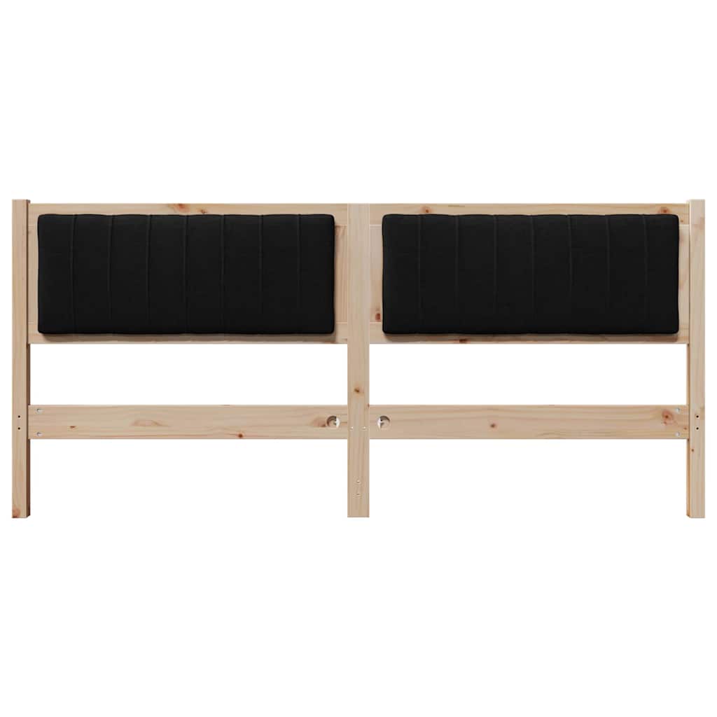 Testiera imbottita con testiera Marrone 180 cm Pino massello