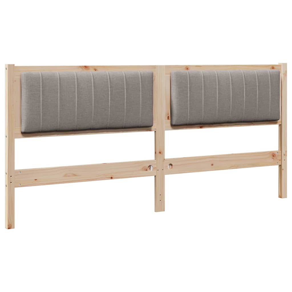 Testiera imbottita con testiera Marrone 180 cm Pino massello