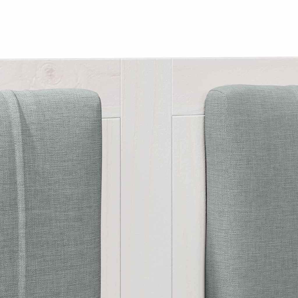 Testiera imbottita con testiera Bianco 180 cm Pino massello