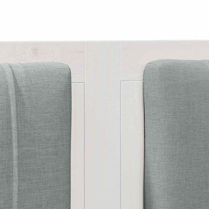 Testiera imbottita con testiera Bianco 180 cm Pino massello