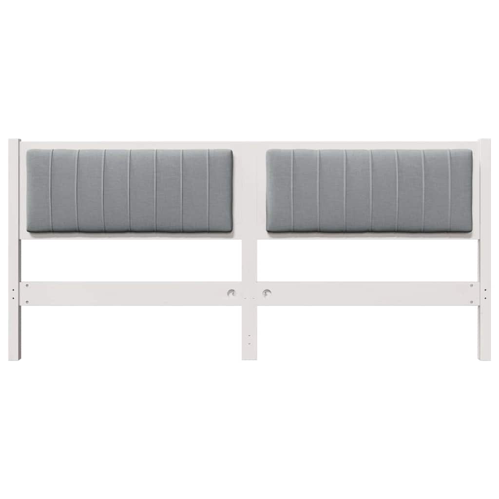 Testiera imbottita con testiera Bianco 180 cm Pino massello