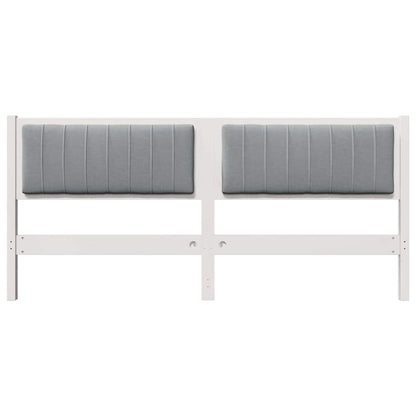 Testiera imbottita con testiera Bianco 180 cm Pino massello