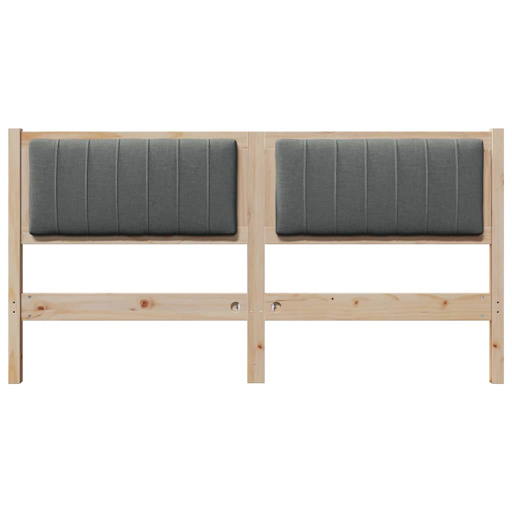 Testiera imbottita con testiera Marrone 160 cm Pino massello