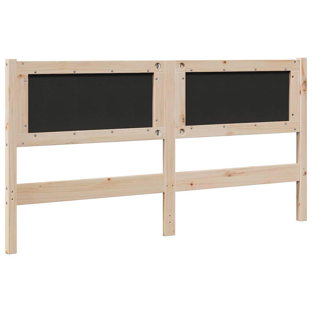 Testiera imbottita con testiera Marrone 160 cm Pino massello