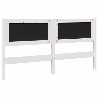 Testiera imbottita con testiera Bianco 150 cm Pino massello