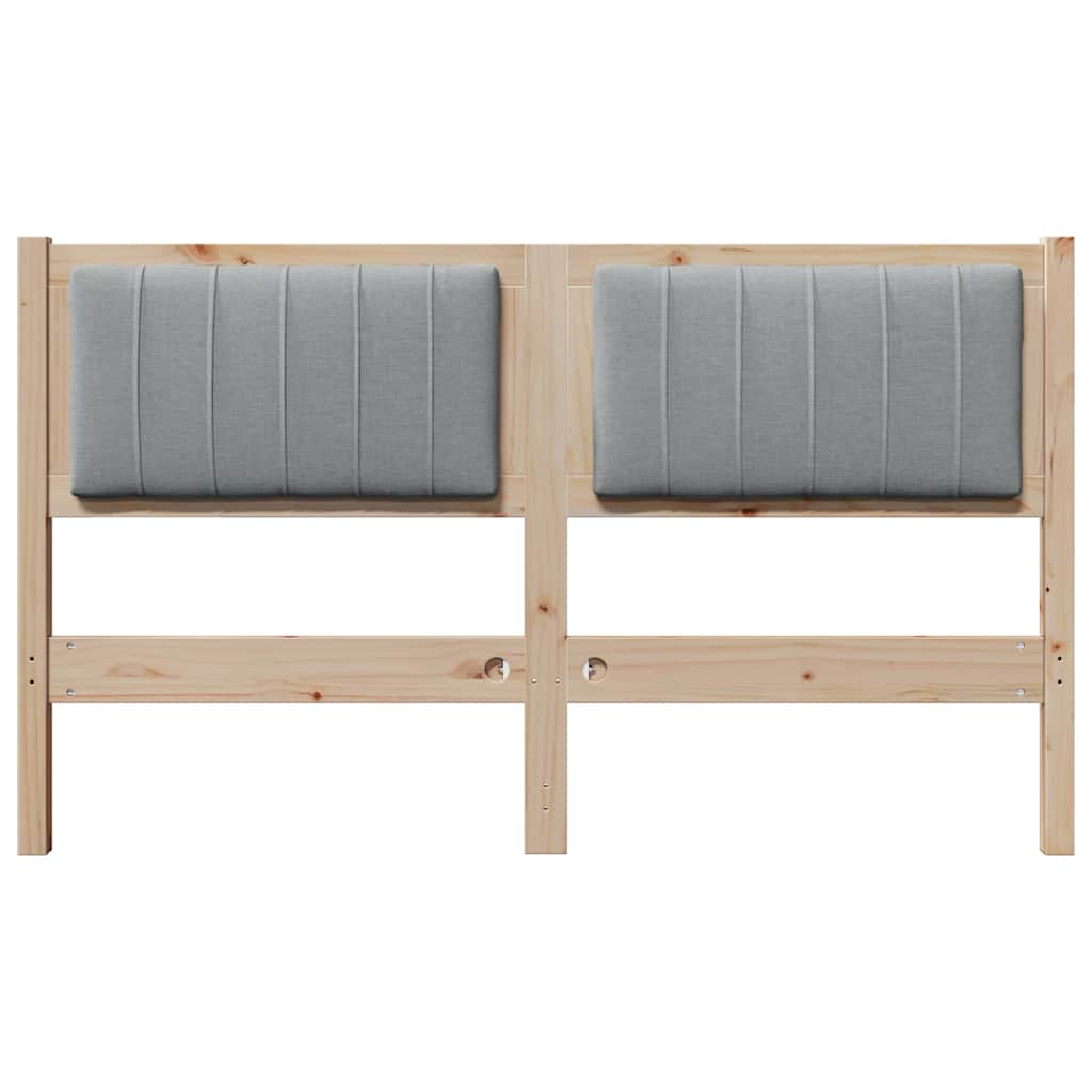 Testiera imbottita con testiera Marrone 140 cm Pino massello