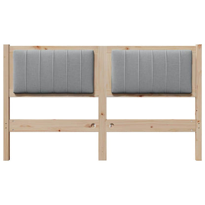 Testiera imbottita con testiera Marrone 140 cm Pino massello