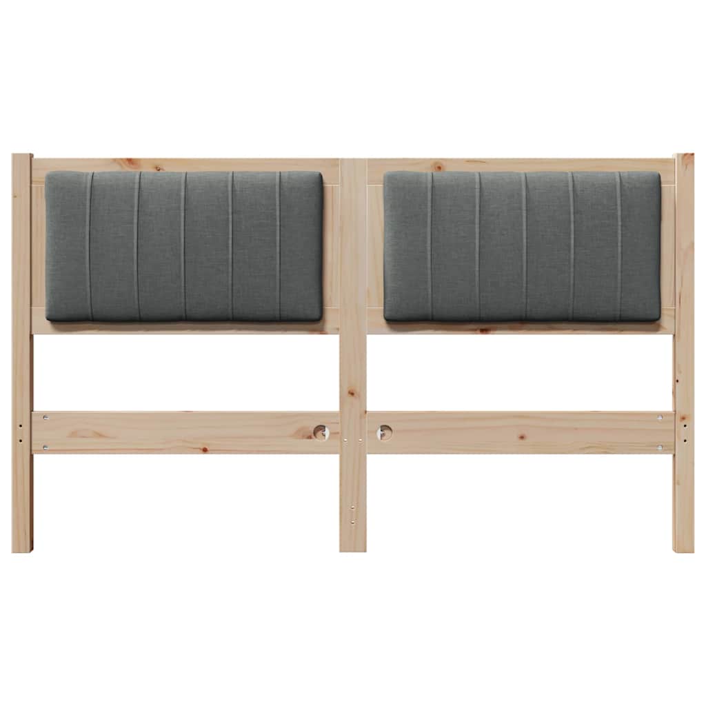 Testiera imbottita con testiera Marrone 140 cm Pino massello