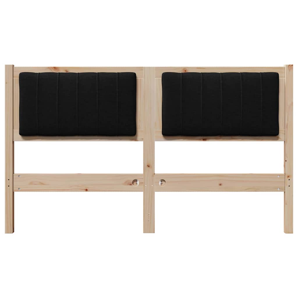 Testiera imbottita con testiera Marrone 140 cm Pino massello