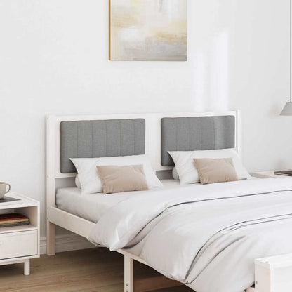 Testiera imbottita con testiera Bianco 140 cm Pino massello