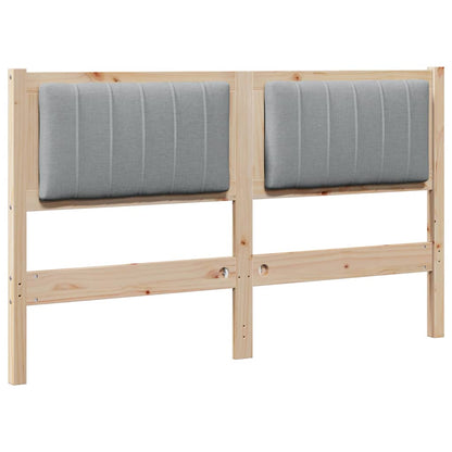 Testiera imbottita con testiera Marrone 135 cm Pino massello