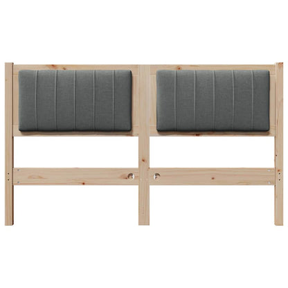 Testiera imbottita con testiera Marrone 135 cm Pino massello