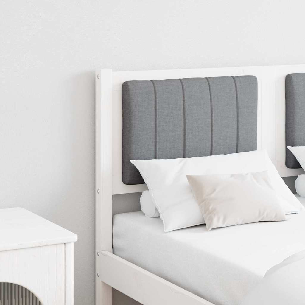 Testiera imbottita con testiera Bianco 120 cm Pino massello