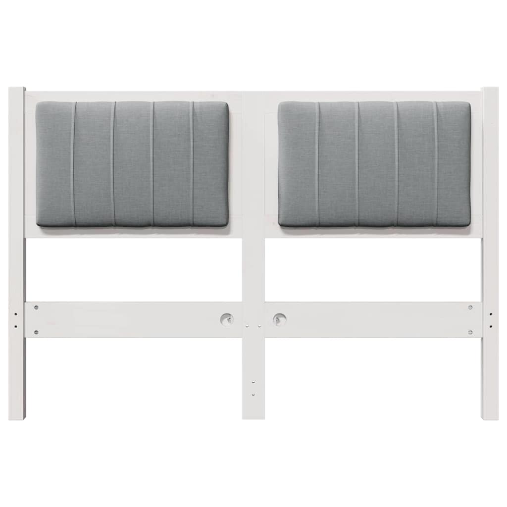 Testiera imbottita con testiera Bianco 120 cm Pino massello