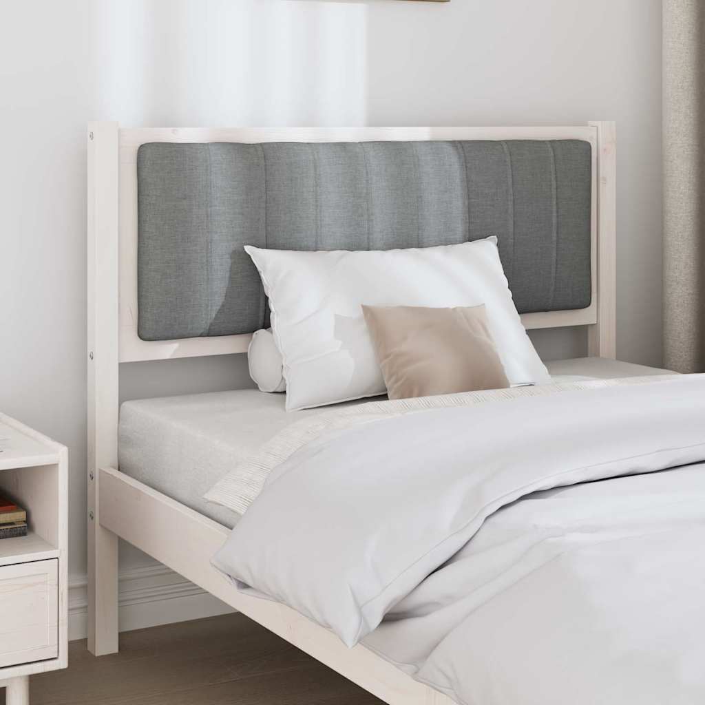 Testiera imbottita con testiera Bianco 100 cm Pino massello