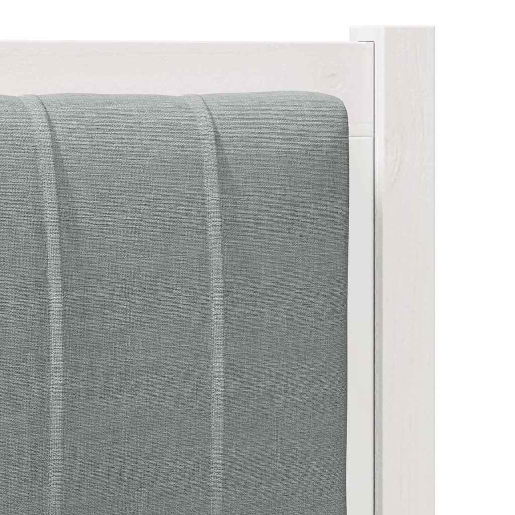 Testiera imbottita con testiera Bianco 75 cm Pino massello