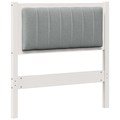 Testiera imbottita con testiera Bianco 75 cm Pino massello
