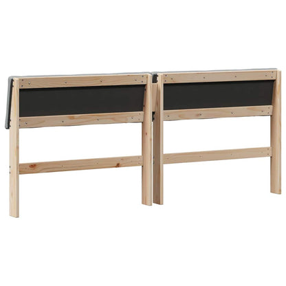 Testiera imbottita Grigio chiaro 200 cm Pino massello