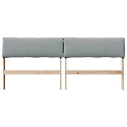 Testiera imbottita Grigio chiaro 200 cm Pino massello