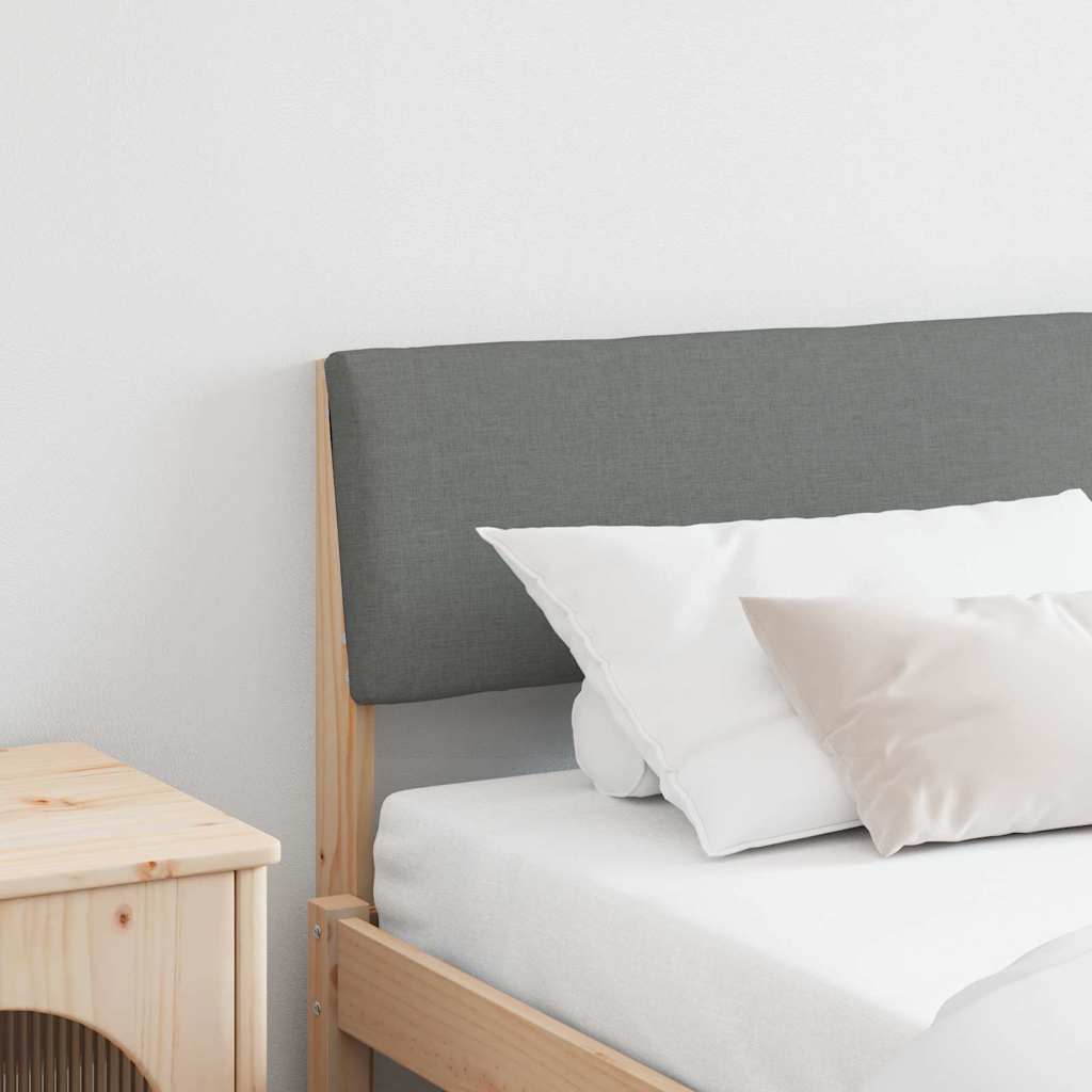 Testiera imbottita Grigio scuro 200 cm Pino massello
