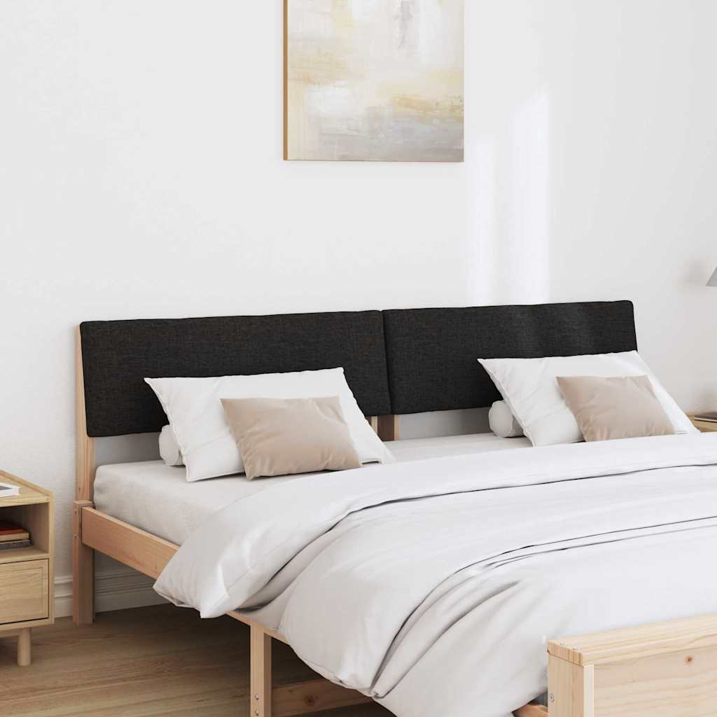 Testiera imbottita Nero 200 cm Pino massello