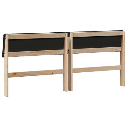 Testiera imbottita Nero 200 cm Pino massello