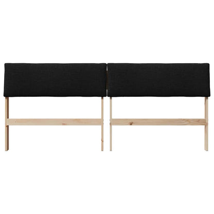 Testiera imbottita Nero 200 cm Pino massello