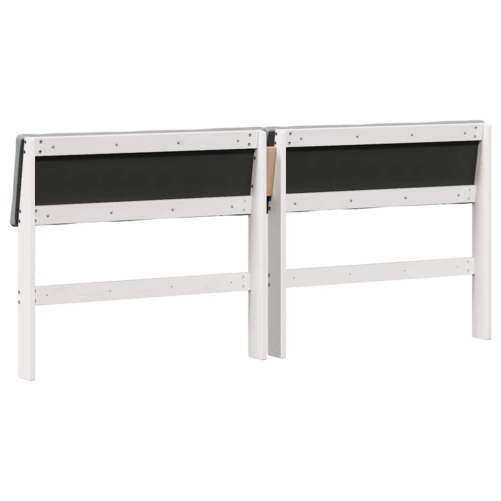 Testiera imbottita Grigio chiaro 200 cm Pino massello