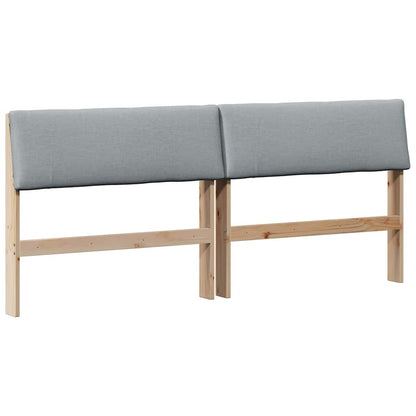 Testiera imbottita Grigio chiaro 180 cm Pino massello