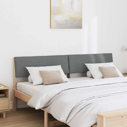 Testiera imbottita Grigio scuro 180 cm Pino massello