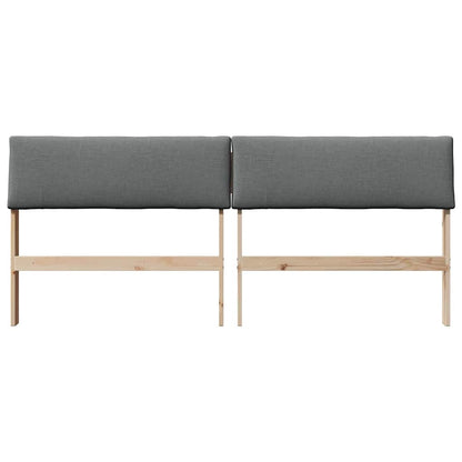 Testiera imbottita Grigio scuro 180 cm Pino massello