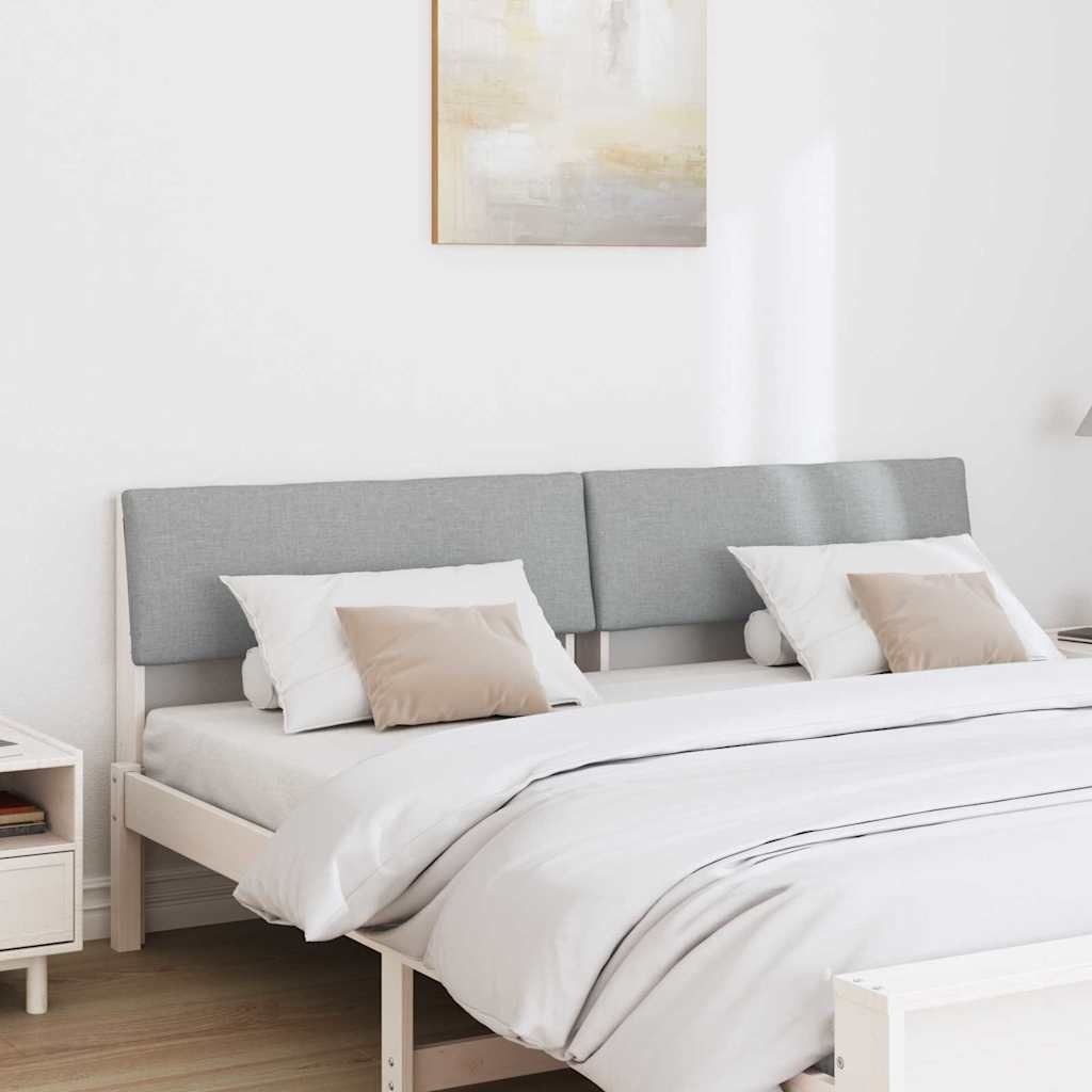 Testiera imbottita Grigio chiaro 180 cm Pino massello