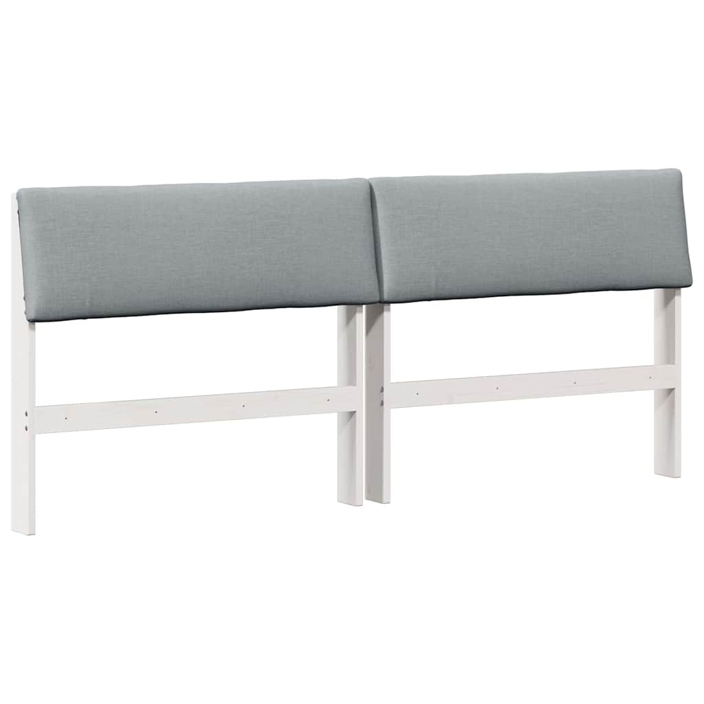 Testiera imbottita Grigio chiaro 180 cm Pino massello