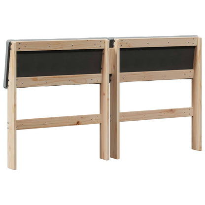 Testiera imbottita Grigio chiaro 160 cm Pino massello