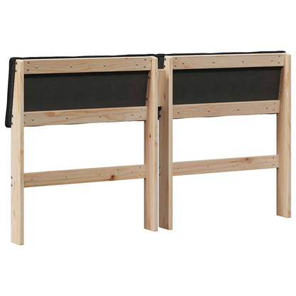 Testiera imbottita Nero 160 cm Pino massello