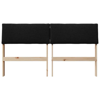 Testiera imbottita Nero 160 cm Pino massello