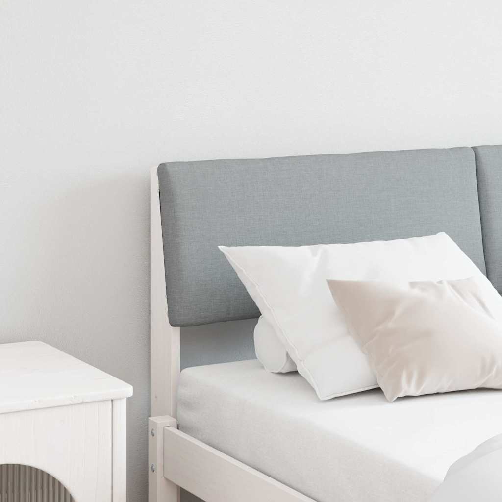 Testiera imbottita Grigio chiaro 150 cm Pino massello