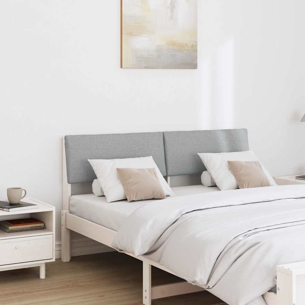 Testiera imbottita Grigio chiaro 150 cm Pino massello