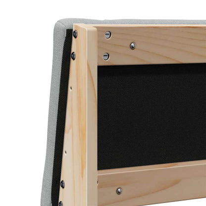 Testiera imbottita Grigio chiaro 140 cm Pino massello