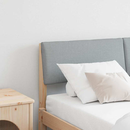 Testiera imbottita Grigio chiaro 140 cm Pino massello