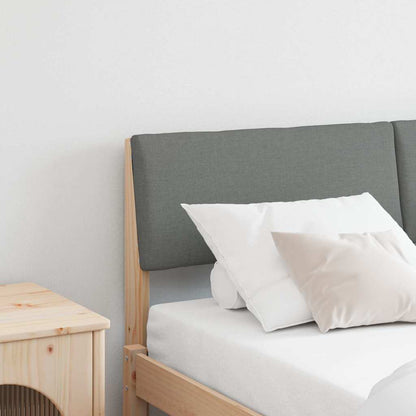 Testiera imbottita Grigio scuro 140 cm Pino massello