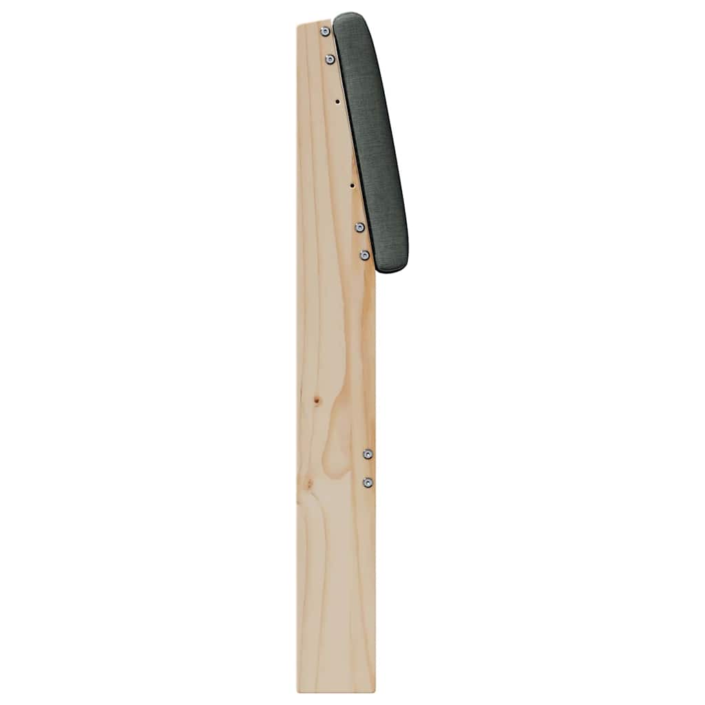 Testiera imbottita Grigio scuro 140 cm Pino massello