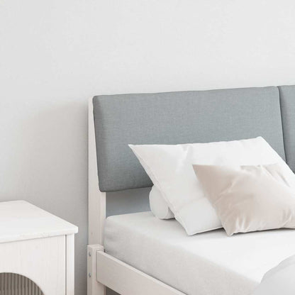 Testiera imbottita Grigio chiaro 135 cm Pino massello